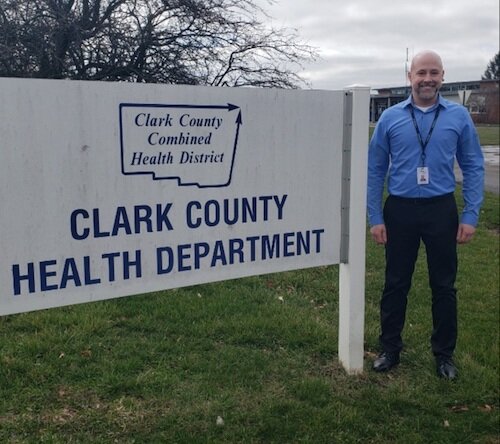 Chris Cook, outside the Clark County Health Department.