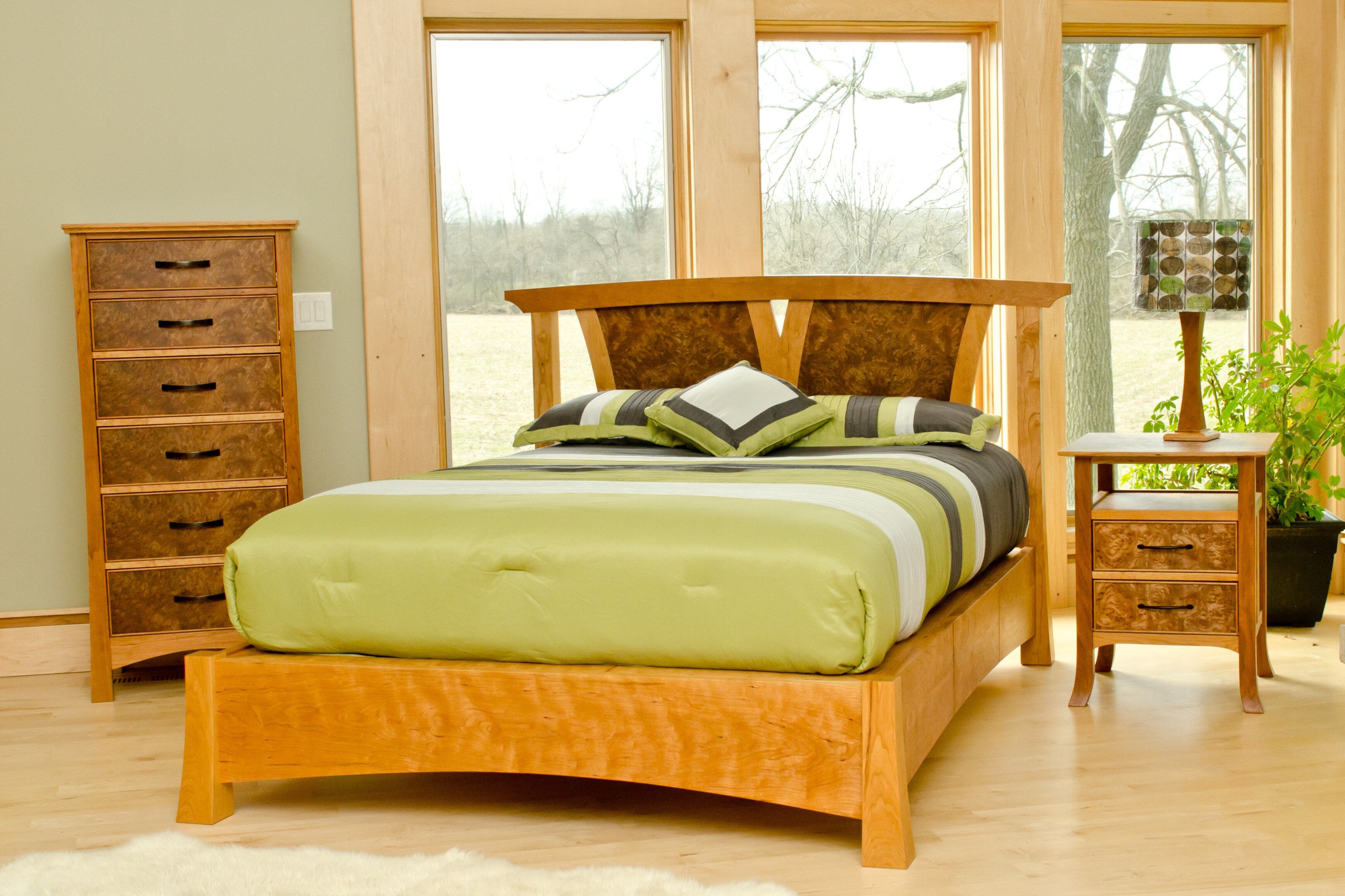 This bedroom set is one of the many custom designs from Keener & Schultz Fine Woodworks.