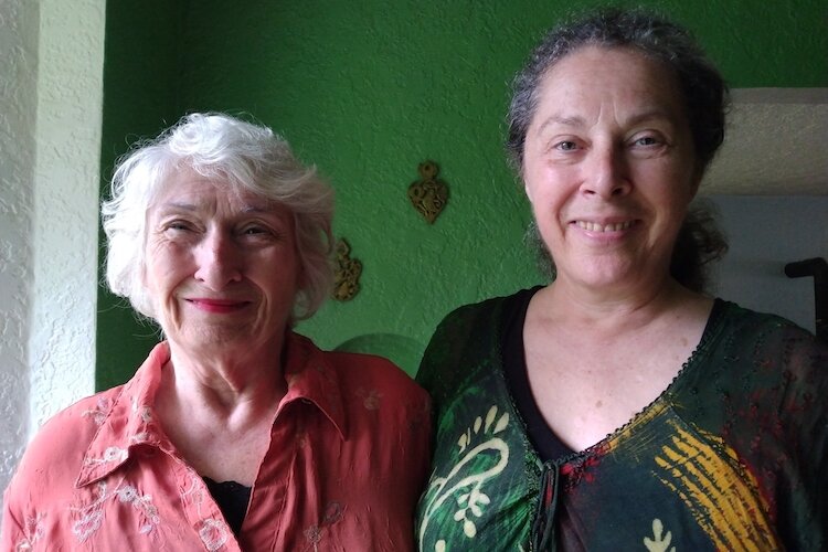 Brenda Goff and Mary Katherine Somers work together in Grannys Gone Green. 