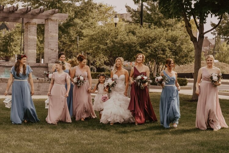Meggan Stott couldn't pass up taking photos with her bridal party in the beautiful National Road Commons setting.