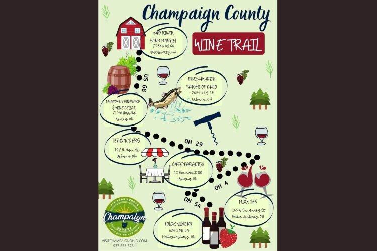 The Champaign County Wine Trail is one of a number of trails that feature fun things to do while supporting small businesses and local organizations.